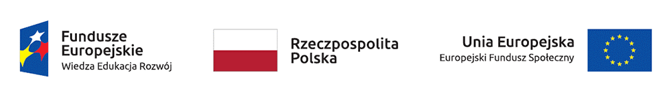 Symbol Fundusze Europejskie - Wiedza Edukacja Rozwój, Rzeczpospolita, Unia Europejska - Europejski Fundusz Społeczny
